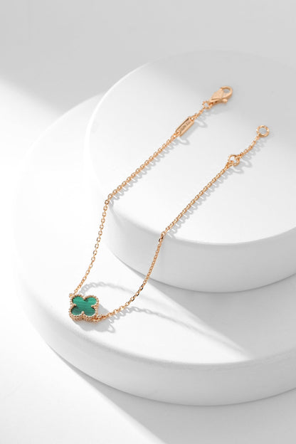 [LUCKY LOVE]CLOVER BRACELET MALACHITE 1 MOTIF