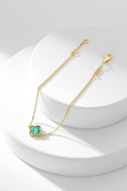 [LUCKY LOVE]CLOVER BRACELET MALACHITE 1 MOTIF