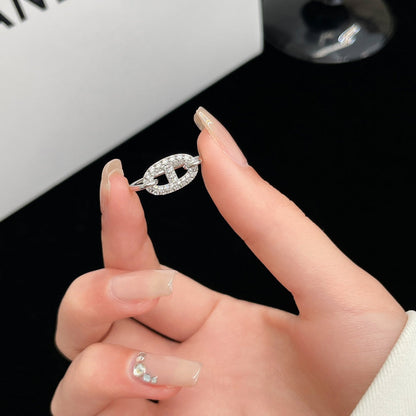 [LUCKY LOVE]RONDE SMALL SILVER DIAMOND RING
