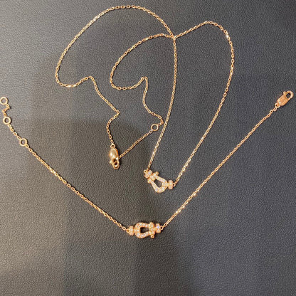 [LUCKY LOVE]FORCE 10 DIAMOND PINK GOLD NECKLACE MINI MODEL