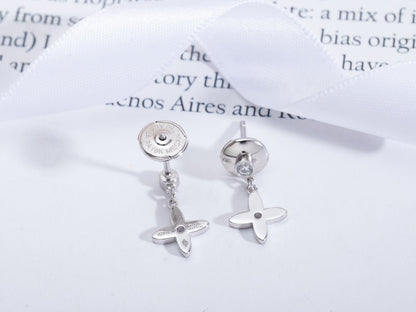 [LUCKY LOVE]VIDYLLE SILVER DIAMOND MINI DROP EARRINGS