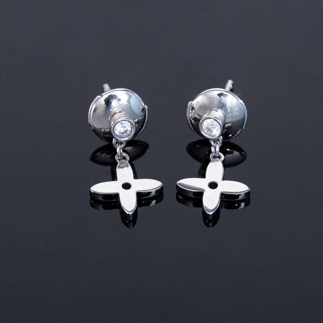 [LUCKY LOVE]VIDYLLE SILVER DIAMOND MINI DROP EARRINGS