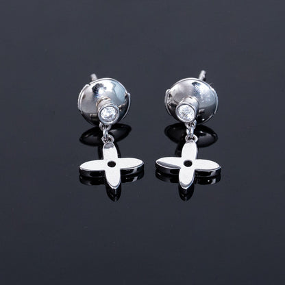 [LUCKY LOVE]VIDYLLE SILVER DIAMOND MINI DROP EARRINGS