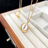 [LUCKY LOVE]LUCKY MOVE MOP PINK GOLD NECKLACE
