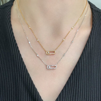 [LUCKY LOVE]MOVE UNO DIAMOND NECKLACE