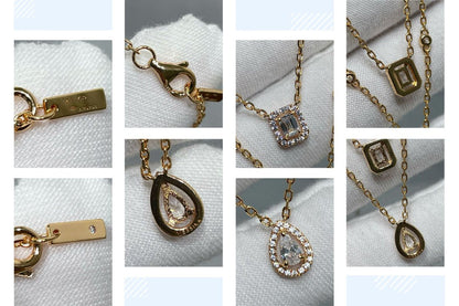 [LUCKY LOVE]MY TWIN 2 ROW DIAMOND NECKLACE