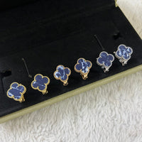 [LUCKY LOVE]CLOVER PIETERSITE MEDIUM STUD EARRINGS