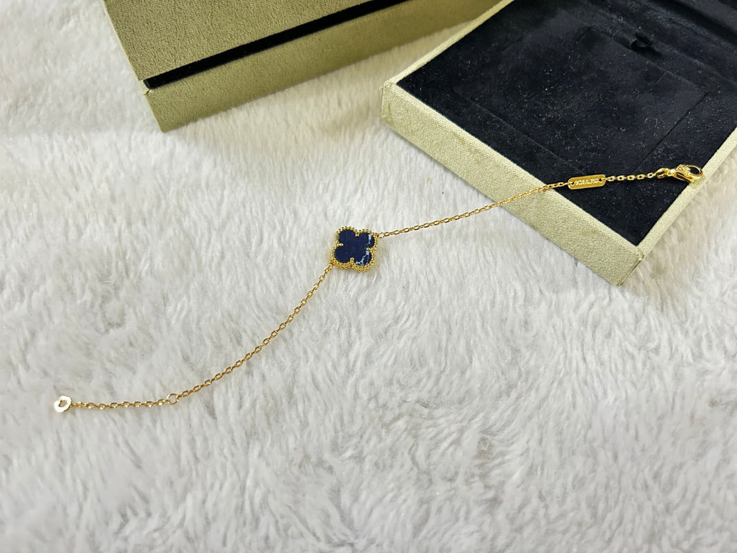 [LUCKY LOVE]CLOVER 1 MOTIF PIETERSITE BRACELET