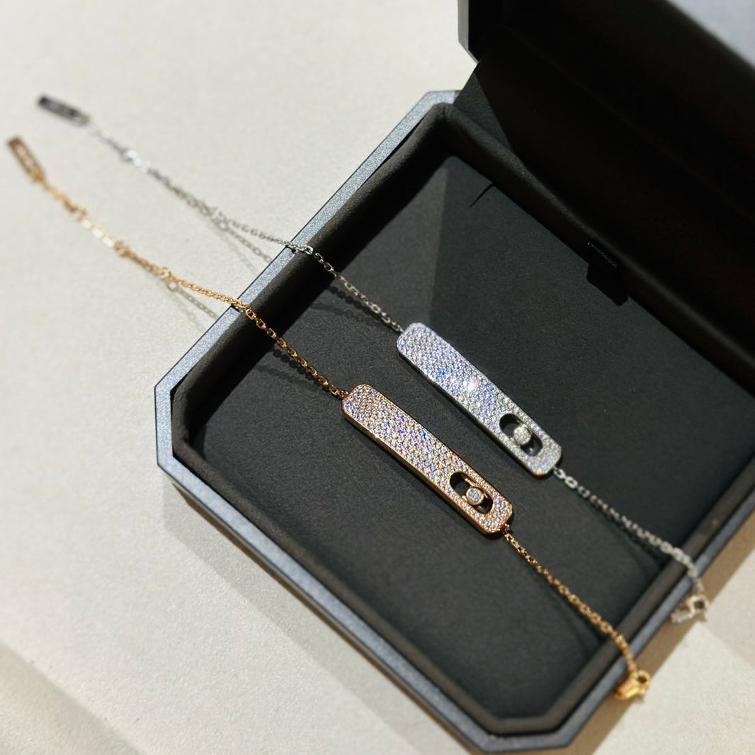 [LUCKY LOVE]MOVE CLASSIQUE DIAMOND PAVED BRACELET
