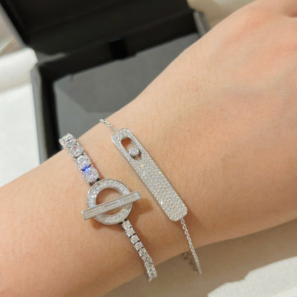 [LUCKY LOVE]MOVE CLASSIQUE DIAMOND PAVED BRACELET