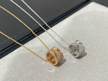 [LUCKY LOVE]LIENS EVIDENCE DIAMOND PAVED NECKLACE
