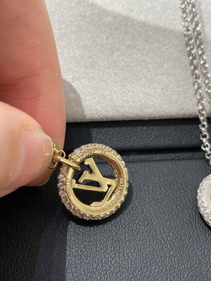 [LUCKY LOVE]BY NIGHT DIAMOND PAVED NECKLACE