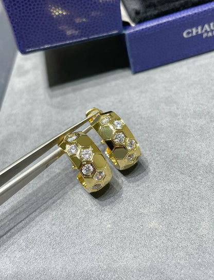 [LUCKY LOVE]BEE LOVE DIAMOND HOOP EARRINGS