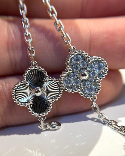 [LUCKY LOVE] CLOVER 5 MOTIF LASER BRACELET COLLECTION