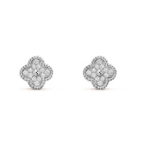 [LUCKY LOVE]CLOVER MINI DIAMOND STUD EARRINGS