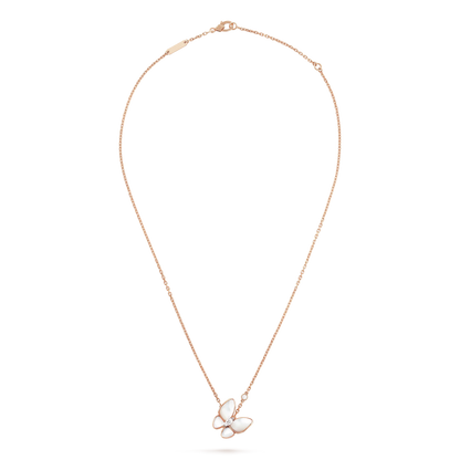 [LUCKY LOVE]BUTTERFLY MOP DIAMOND NECKLACE