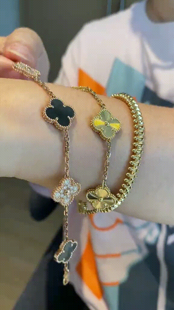 [LoveLucky]Clover & Clash Bracelet 3-Piece Stack set