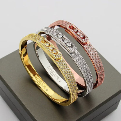 [LUCKY LOVE]Move Noa Full Pavé Diamond Bangle Bracelet