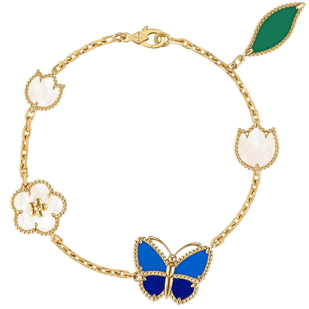 [LUCKY LOVE]LUCKY SPRING BUTTERFLY 5 MOTIF BRACELET