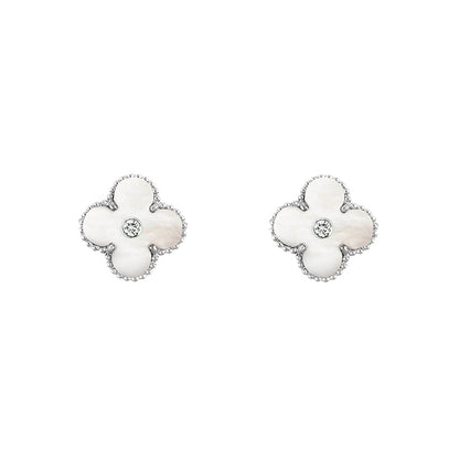 [LUCKY LOVE]CLOVER SILVER 15MM EARRINGS COLLECTION