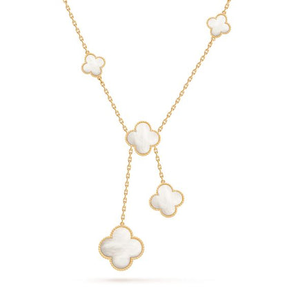 [LUCKY LOVE]CLOVER MOTHER OF PEARL NECKLACE 6 MOTIF