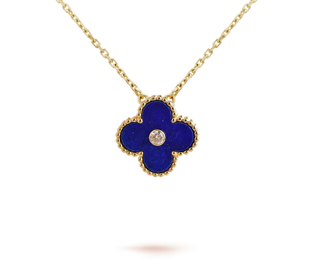 [LUCKY LOVE]CLOVER 15MM CHRISTMAS LIMITED EDITION SINGLE FLOWER NECKLACE