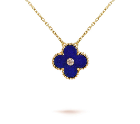 [LUCKY LOVE]CLOVER 15MM CHRISTMAS LIMITED EDITION SINGLE FLOWER NECKLACE