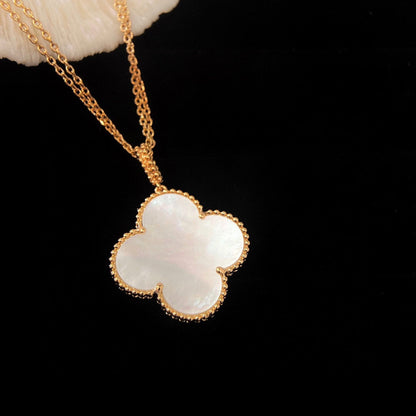 [LUCKY LOVE]CLOVER 25MM MOP LARGE PENDANT NECKLACE