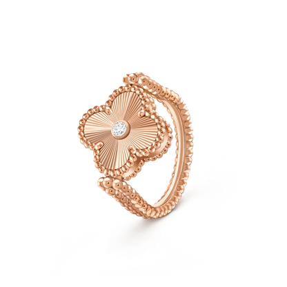 [LUCKY LOVE]CLOVER RIVERSIBLE RING ROSE GOLD COLLECTION