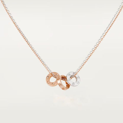 [LUCKY LOVE]LOVE 6 DIAMOND PENDANT NECKLACE