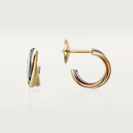 [LUCKY LOVE]TRINITY ON DIAMOND MINI EARRINGS