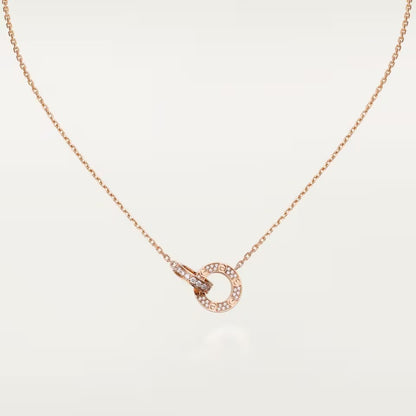 [LUCKY LOVE]LOVE  FULL DIAMOND PENDANT NECKLACE