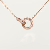[LUCKY LOVE]LOVE  FULL DIAMOND PENDANT NECKLACE