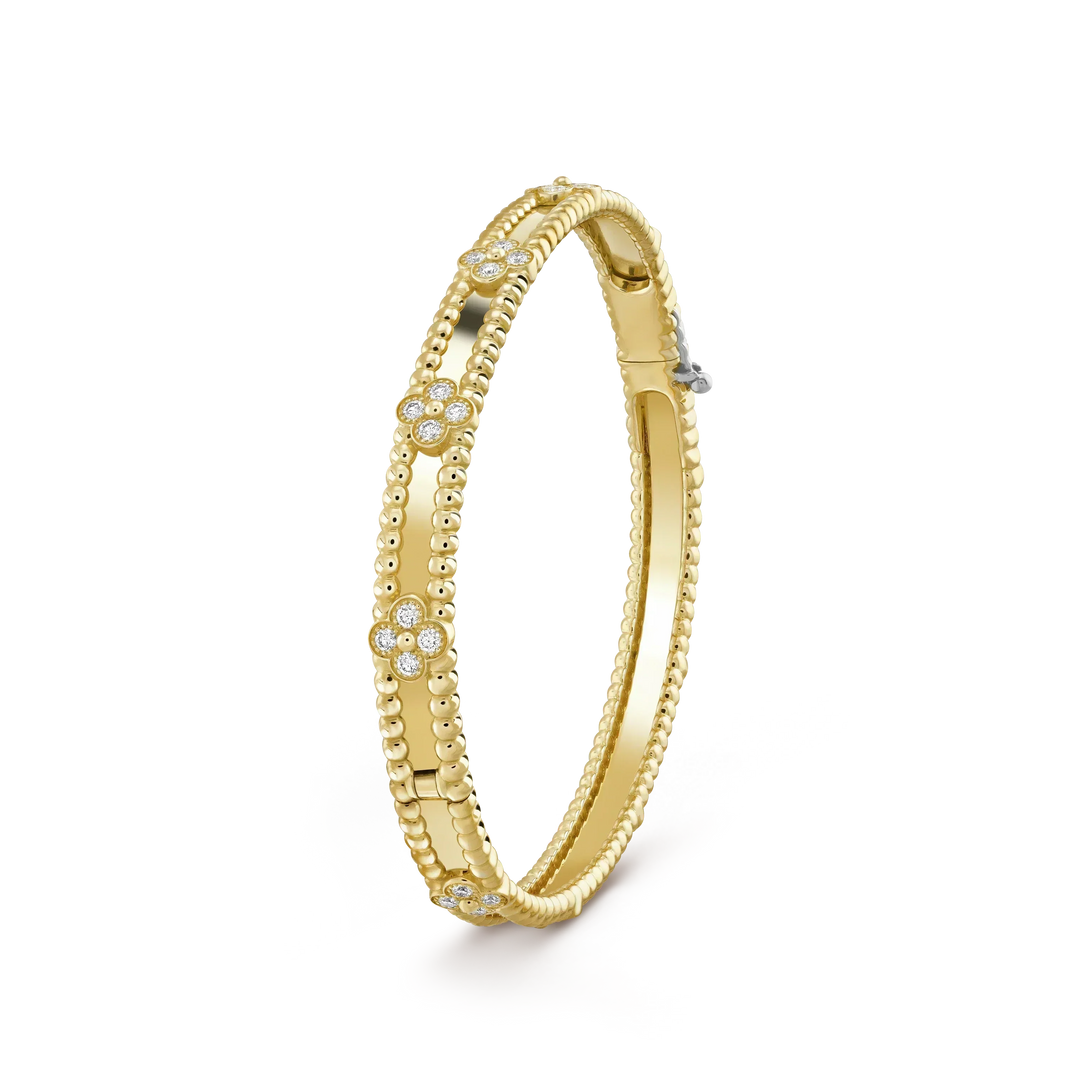 [LUCKY LOVE]CLOVER BRACELET 4MM DIAMONDS