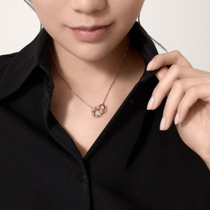 [LUCKY LOVE]LOVE  FULL DIAMOND PENDANT NECKLACE
