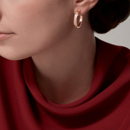 [LUCKY LOVE]LOVE EARRINGS 3.6MM DIAMOND PAVED