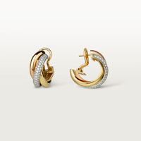 [LUCKY LOVE]TRINITY HALF DIAMOND  CLASSIC EARRINGS
