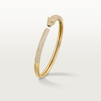 [LUCKY LOVE]PANTHERE FULL DIAMOND OPEN BRACELET