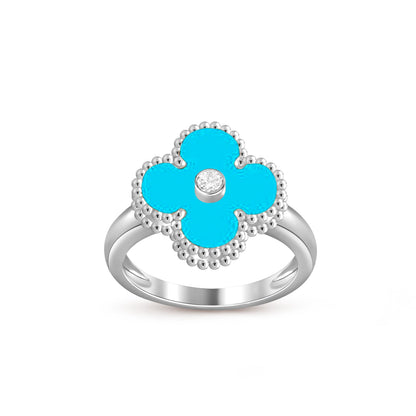 [LUCKY LOVE]CLOVER SILVER DIOMND RING COLLECTION