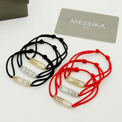 [LUCKY LOVE]Messika Care(s) pink cord pavé bracelet