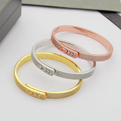[LUCKY LOVE]Move Noa Full Pavé Diamond Bangle Bracelet