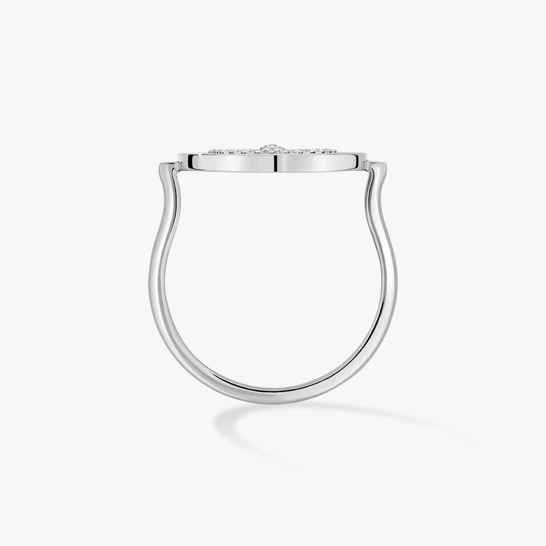 [LUCKY LOVE]LUCKY MOVE PAVED SILVER DIAMOND RING