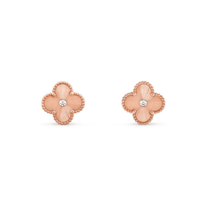 [LUCKY LOVE]CLOVER  15MM DIAMOND EARRINGS COLLECTION