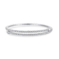 [LUCKY LOVE]Row of Diamonds Round Fashion Bracelet