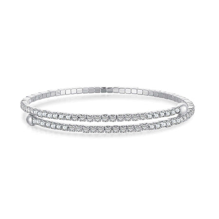 [LUCKY LOVE]Row of Diamonds Round Fashion Bracelet