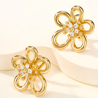 [LUCKY LOVE] FLOWERLACE EARRING 5 DIAMONDS