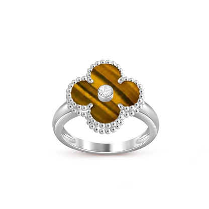 [LUCKY LOVE]CLOVER SILVER DIOMND RING COLLECTION