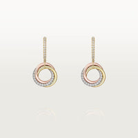 [LUCKY LOVE]TRINITY HALF DIAMOND  EARRINGS