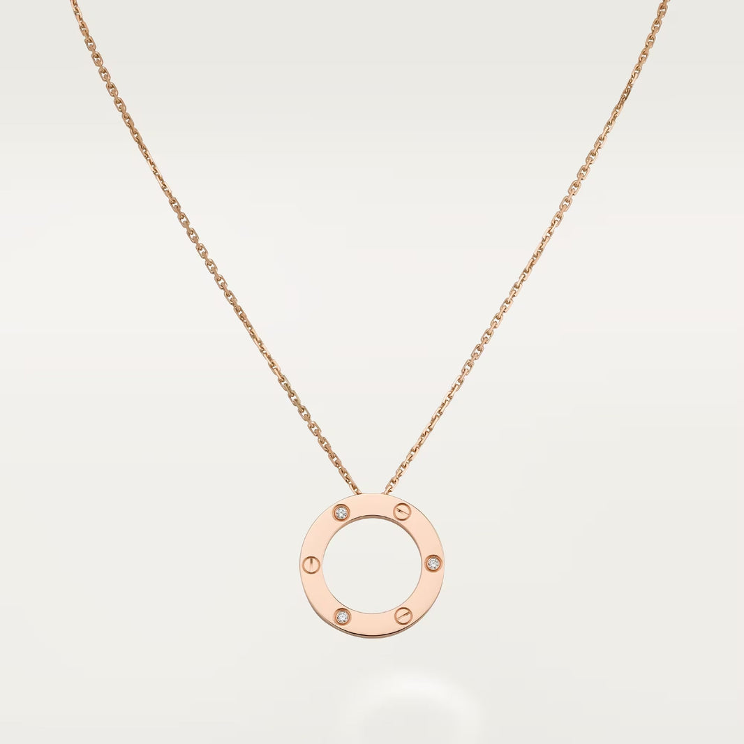 [LUCKY LOVE]LOVE NECKLACE 16MM 3 DIAMONDS