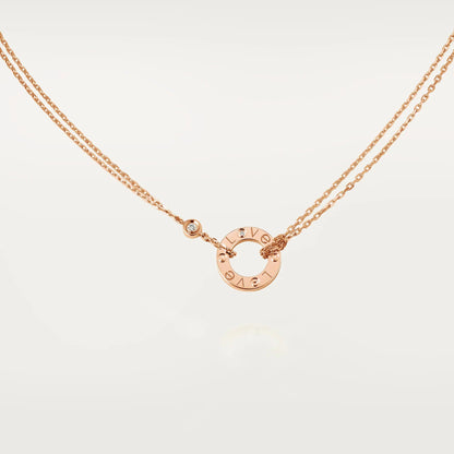 [LUCKY LOVE]LOVE NECKLACE 16MM 2 DIAMONDS